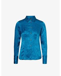 Song For The Mute - Floral-jacquard Slim-fit Woven Shirt - Lyst