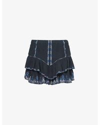 Isabel Marant - Jocadia Embroidered Cotton Mini Skirt - Lyst