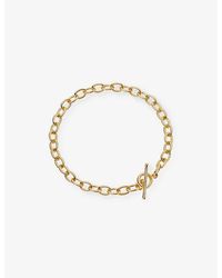 Astley Clarke - Biography T-bar 18ct Yellow Gold-plated Vermeil Sterling-silver Bracelet - Lyst