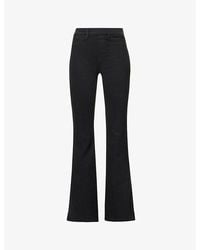 GOOD AMERICAN - Pull On Flare Slim-Fit Flared-Leg High-Rise Stretch-Denim Jeans - Lyst