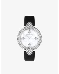 Boucheron - Wa015801 Serpent Bohème, 1.21Ct And Leather Diamond Quartz Watch - Lyst