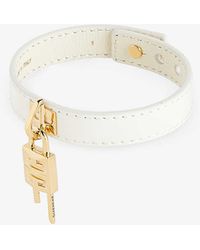 Givenchy - Padlock-charm Adjustable Leather Bracelet - Lyst