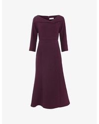 Phase Eight - Sienna Tux Woven Midi Dress - Lyst