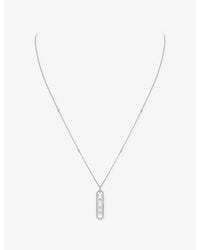 Messika - Move 10Th Small 18Ct And 0.07Ct Diamond Necklace - Lyst