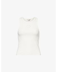 The Couture Club - Scoop-Neck Ribbed Cotton Vest Top - Lyst