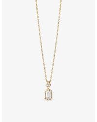 Astley Clarke - Emerald Cut 0.32Ct Diamond 14Ct Pendant Necklace - Lyst