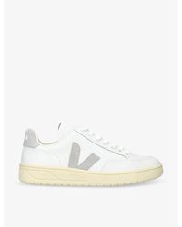 Veja - V-12 Logo-embroidered Low-top Leather Trainers - Lyst