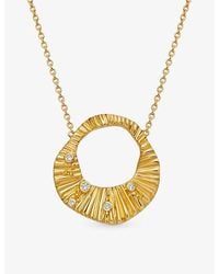 Astley Clarke - Raye 18Ct And Lab-Grown Sapphire Pendant Necklace - Lyst