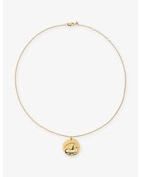 Monica Vinader - Aries Zodiac 18Ct Vermeil Pendant Necklace - Lyst