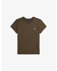 Polo Ralph Lauren - Brand-Embroidered Short-Sleeved Cotton-Jersey T-Shirt - Lyst