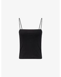 St. Agni - Square-Neck Stretch-Rib Cotton Vest Top - Lyst