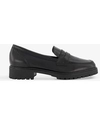 Dune - Gild Cleated-sole Leather Penny Loafer - Lyst