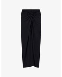 ME+EM - Knotted Mid-Rise Cotton-Jersey Maxi Skirt - Lyst