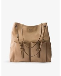 Prada - Route Extra-Large Leather Top-Handle Bag - Lyst