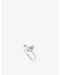 Missoma - Molten Teardrop Pavé-Plated Brass Ring - Lyst