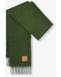 Loewe - Anagram-patch Wool And Mohair-blend Scarf - Lyst