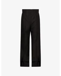 KHAITE - Rae Tailored Wool And Silk-Blend Trousers - Lyst