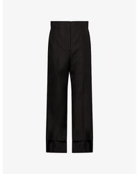 KHAITE - Rae Tailored Wool And Silk-Blend Trousers - Lyst