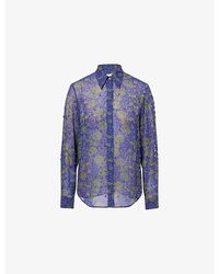 Dries Van Noten - Embellished Floral-Print Woven Shirt - Lyst