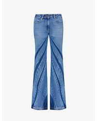 Dion Lee - Darted Flared Mid-rise Denim Jeans - Lyst