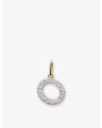 Monica Vinader - Initial O 14Ct- And Lab Grown Diamond Charm Pendant - Lyst