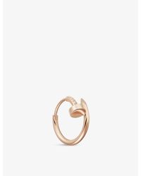 Cartier - Juste Un Clou 18ct Rose-gold Single Hoop Earring - Lyst