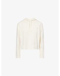 ADANOLA - Logo-Plaque Ribbed-Knit Wool Hoodie - Lyst