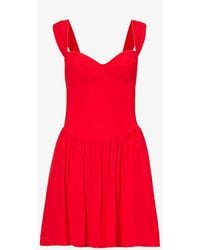 Reformation - Taiga Shoulder-strap Crepe Mini Dress - Lyst