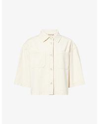 Weekend by Maxmara - Short-Sleeve Relaxed Denim Jacket - Lyst