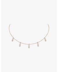 Messika - Move Uno Drop Pendant Pavé 18Ct And 0.61Ct Diamond Necklace - Lyst
