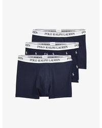 Polo Ralph Lauren - Classic Pack Of Three Cotton-Blend Trunks - Lyst