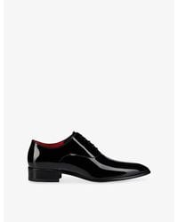 Christian Louboutin - Pelvis Flat Patent-Leather Derby Shoes - Lyst