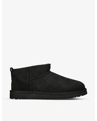 UGG - Classic Ultra Mini Shearling-Lined Suede Ankle Boots - Lyst