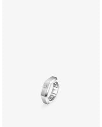 Messika - Moderniste Medium Brushed 18Ct- And 0.03Ct Diamond Ring - Lyst
