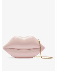 Lulu Guinness Lips Acrylic Clutch Bag - Pink