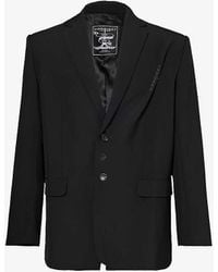 Y. Project - Pinched Logo-embroidered Wool Blazer - Lyst