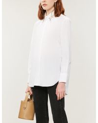 Sandro Embellished-collar Cotton Shirt - White