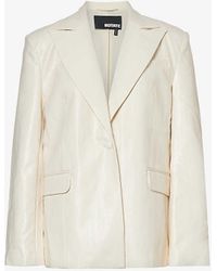 ROTATE BIRGER CHRISTENSEN - Oversized Single-breasted Faux-leather Blazer - Lyst