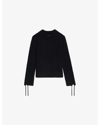 Zadig & Voltaire - Malty Lace-Sleeve Wool And Cashmere-Blend Jumper - Lyst