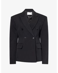 Frankie Shop - Doyer Double-Breasted Cinched Woven Blazer - Lyst