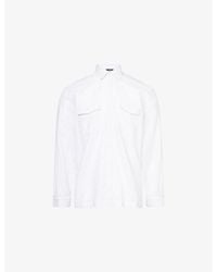 7 For All Mankind - Utility Cotton And Linen-Blend Shirt - Lyst