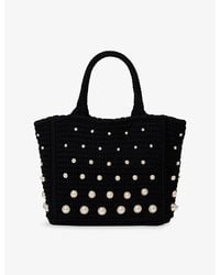 Sandro - Stud-Embellished Crochet Tote Bag - Lyst