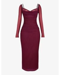 House Of Cb - Katarina Corseted Stretch-Woven Maxi Dress - Lyst