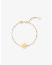 Astrid & Miyu - Libra Zodiac 18Ct-Plated Sterling- And Cubic Zirconia Pendant Bracelet - Lyst