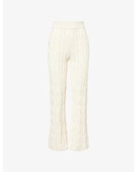 4th & Reckless - Jordan Cable Knit Cotton-Blend Trousers - Lyst