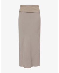 Rick Owens - Bias Calf-Length Crepe Midi Skirt - Lyst
