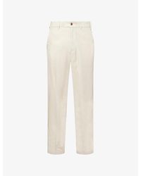 dunhill - Stretch Tailored Cotton Chino Trousers - Lyst