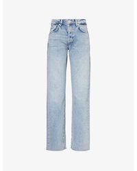 7 For All Mankind - Tess Straight-leg High-rise Stretch-denim Jeans - Lyst