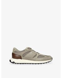 Tod's - Run Mid Volume 63K Suede And Mesh Trainers - Lyst