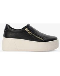 Dune - Episodic Zip Leather Low-top Trainers - Lyst